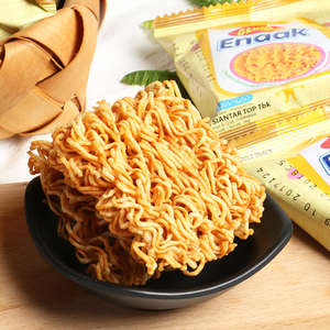 印尼进口零食 gemez enaak 小鸡烧烤鸡肉味干脆面点心面方便面16g