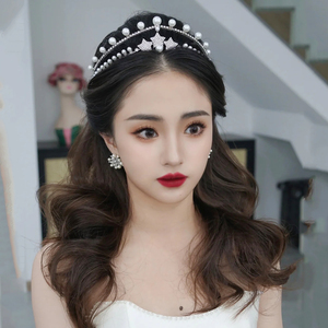 新娘皇冠头饰2022日韩新款超仙大气王冠女十八岁成人礼物婚纱配饰