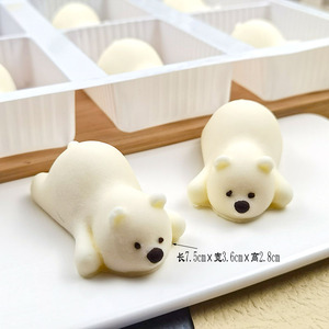 巧克力趴趴熊动物北极熊可爱小熊成品可食用蛋糕装饰摆件DIY节日