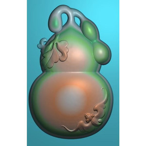 灰度浮雕精雕artcam玉雕图电脑雕刻图挂吊杂件贝叶子豆如意瓜葫芦