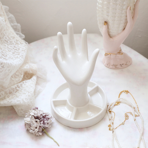 陶瓷手模项链戒指展示架手部造型摆件抽象艺术 装饰品道具戒指托