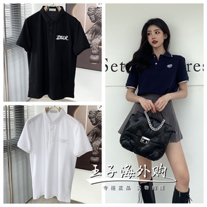 dior/迪奥早春新款刺绣logo基础款短袖 休闲polo衫t恤 男女同款