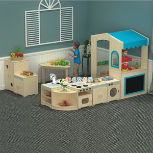 幼儿园仿真厨房玩具社区贩卖台组合儿童角色扮演区活动过家家柜子
