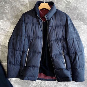 zegna 杰尼亚羽绒夹克2021冬季男士白鹅绒防水立领保暖拉链羽绒服