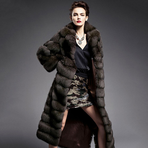 lolo高奢皮草 超长款俄罗斯紫貂整貂裘皮外套女貂皮大衣ln089