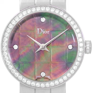 dior迪奥镶钻女表女士手表石英cd047110-j二手表原装正品98新