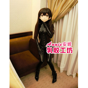 安妮乳胶衣 男女黑色全包胶衣 kig打底衣 紧身胶衣加束腰假乳cd装