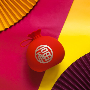 新年礼品led红色喜庆福袋挂绳硅胶拍拍小夜灯USB充电遥控卧室床灯