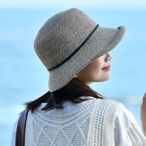 siggi 防晒帽女防紫外线夏日系卷边草帽遮阳百搭渔夫帽折叠太阳帽