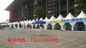 上海户外大型篷房搭建展销展览会婚礼白色尖顶大棚遮阳帐篷出租赁