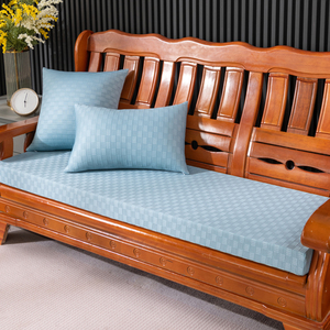 夏天凉感沙发座垫靠背垫新中式简约含海绵老式红木实木坐垫沙发垫
