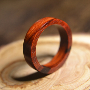 手工戒指男木木质