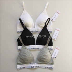 CK内衣美国Calvin Klein女士无钢圈棉质面料三角杯薄款文胸QF5650