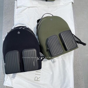 rimowa日默瓦never still中号backpack帆布拼全粒面皮革双肩包