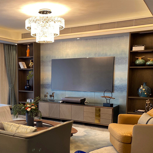 客厅美式轻奢茶几电视柜组合现代简约设计师地柜碧桂园样板房家具