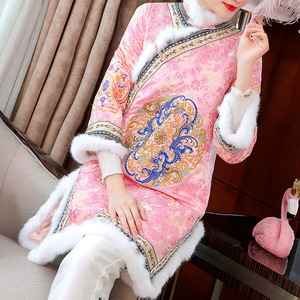 古装衣服汉服女秋装改良版中国风民族服装古装日常可穿民国风女装