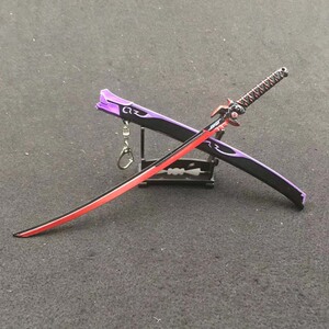 25cm源氏邪鬼长刀武器模型合金钥匙扣挂件挂饰摆件摆饰cos玩具