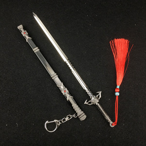 21cm 陈情令剧场版薛洋降灾剑模型合金钥匙扣挂件挂饰摆件摆饰cos
