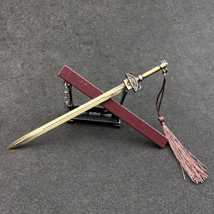 22cm 仙剑李逍遥佩剑合金武器模型钥匙扣挂件挂饰摆件摆饰玩具
