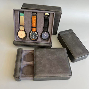 手表盒皮质高档抽拉款便携式出差旅行腕表包装礼盒首饰收纳包多位
