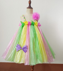 六一环保服装儿童时装秀创意幼儿园手工diy公主裙亲子母女走表演