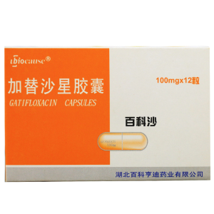 biocause 百科沙 加替沙星胶囊 100mg*12粒/盒