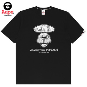 aape短袖t恤夏季新款日系香港it潮牌男装余文乐猿人头半袖上衣女