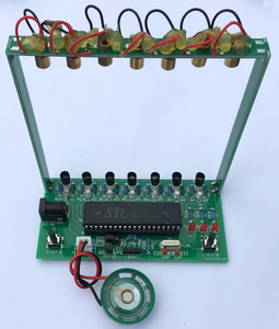 神奇单片机激光竖琴电子琴钢琴八音盒 电子diy科技益智小制作发明