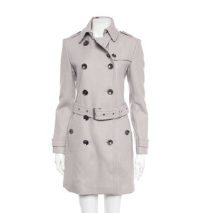 意大利正品代购burberry/博柏利毛呢双排扣女半大衣服中长款通勤