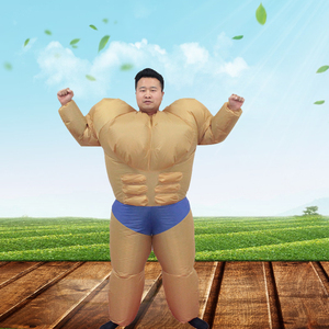 聚会服装充气服装健身房健美男士肌肉衣服年会创意搞笑演出服成人