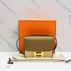 鼎好奢 中古优品爱马仕99新金h扣康康斜挎豆腐包cff00816