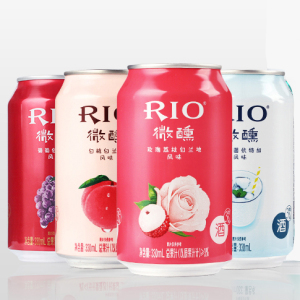 RIO锐澳鸡尾酒微醺330ml*8西柚味葡萄柠檬乳酸菌味混合装少女士