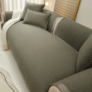 沙发盖布色织沙发套罩防滑坐垫定做棉巾花布提沙发垫四季通用艺