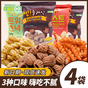 韩国进口食品涞可香辣芝士海苔味脆脆条巧克力脆圈好吃的解馋零食