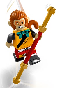 乐高 lego 悟空小侠 人仔 mk033 普通服美猴王 80030 带金箍棒