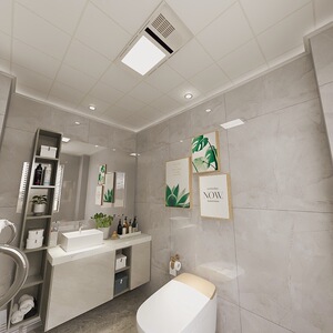 名族吊顶卫生间4平方浴霸集成吊顶铝扣板含智能机一台洗手间天花