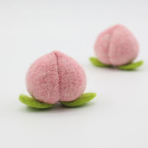 羊毛毡 材料包 桃子 屁桃 水蜜桃 仙桃 可爱 少女桃子 手工diy 材