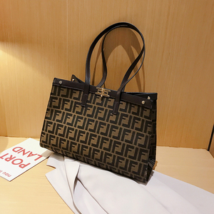 品尚芬迪官方正品网红同款托特包帆布印花大ff包女手提单肩购物袋