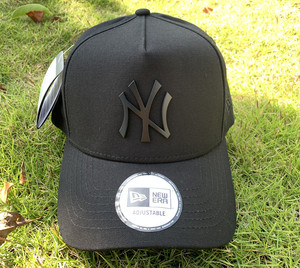 韩国正品NEWERA金属纯黑色NY林彦俊同款MLB棒球鸭舌帽子11779388