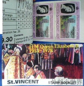 圣文森特1978年发行 加冕邮票小本 MNH