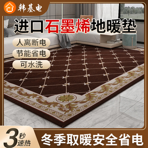 韩基电碳晶地暖垫家用电热地毯地热垫客厅发热地毯地垫子200*290