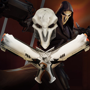 孩之宝nerf热火守望先锋死神麦克雷球弹发射器软弹枪收藏版含面具