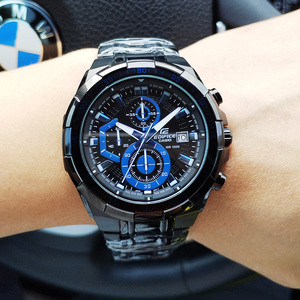 卡西欧手表男海洋之心大表盘赛车机械计时红牛限量运动ef539d男表