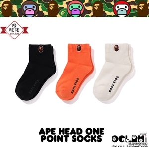 日本代购 BAPE APE HEAD ONE POINT SOCKS 小标猿人儿童款袜子