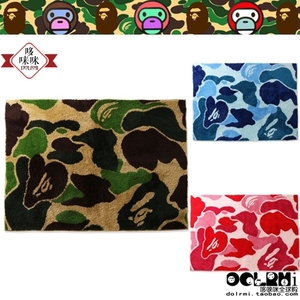 日本代购 BAPE ABC CAMO BIG RUG MAT 迷彩猿人大号居家地毯地垫