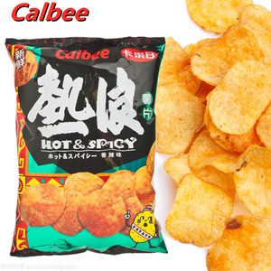 香港进口港版繁体字四洲卡乐比calbee热浪香辣味薯片105g大包装
