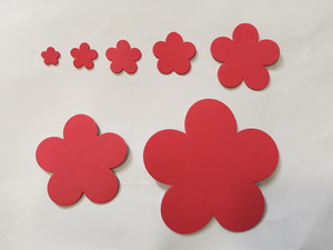 幼儿园儿童帖纸 EVA手工粘贴 多种规格海绵奖励贴纸带背胶小红花