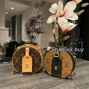 现货shaw英国购lv mini小圆饼boite chapeau硬圆饼nano包m68276