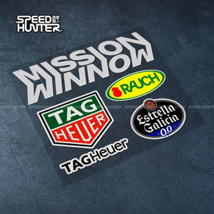 f1赛车系列 赞助商贴纸 logo装饰防水反光贴 车身个性划痕贴花