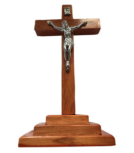 意大利进口圣物天主教耶稣十字架苦像摆件木制祭台送卡片包邮